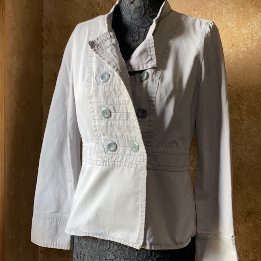 Gap Gray Sergeant Coat Medium Cotton - image 2